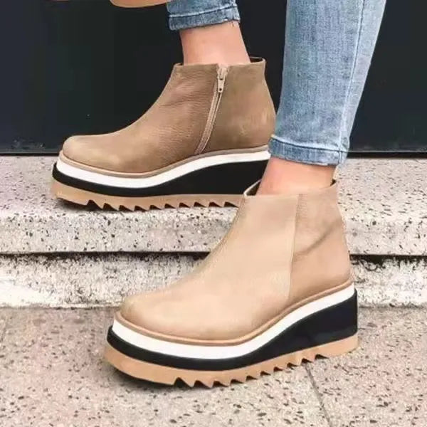 ModeGeist | Lederstiefel mit Seitlichem Reißverschluss