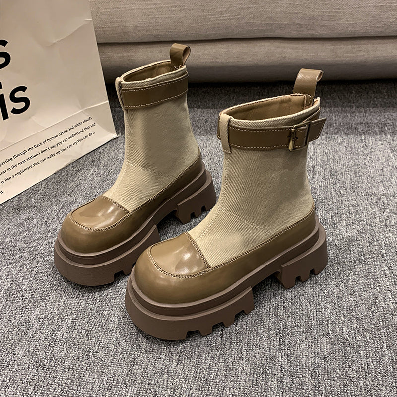 ModeGeist | Plattfürm Stiefeletten für Frauen