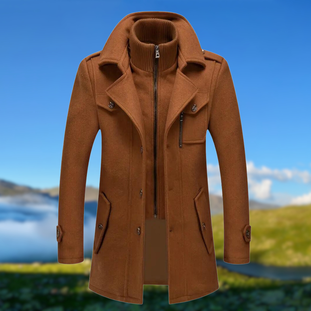 ModeGeist | Doppelkragenjacke mit Funktionalem Design