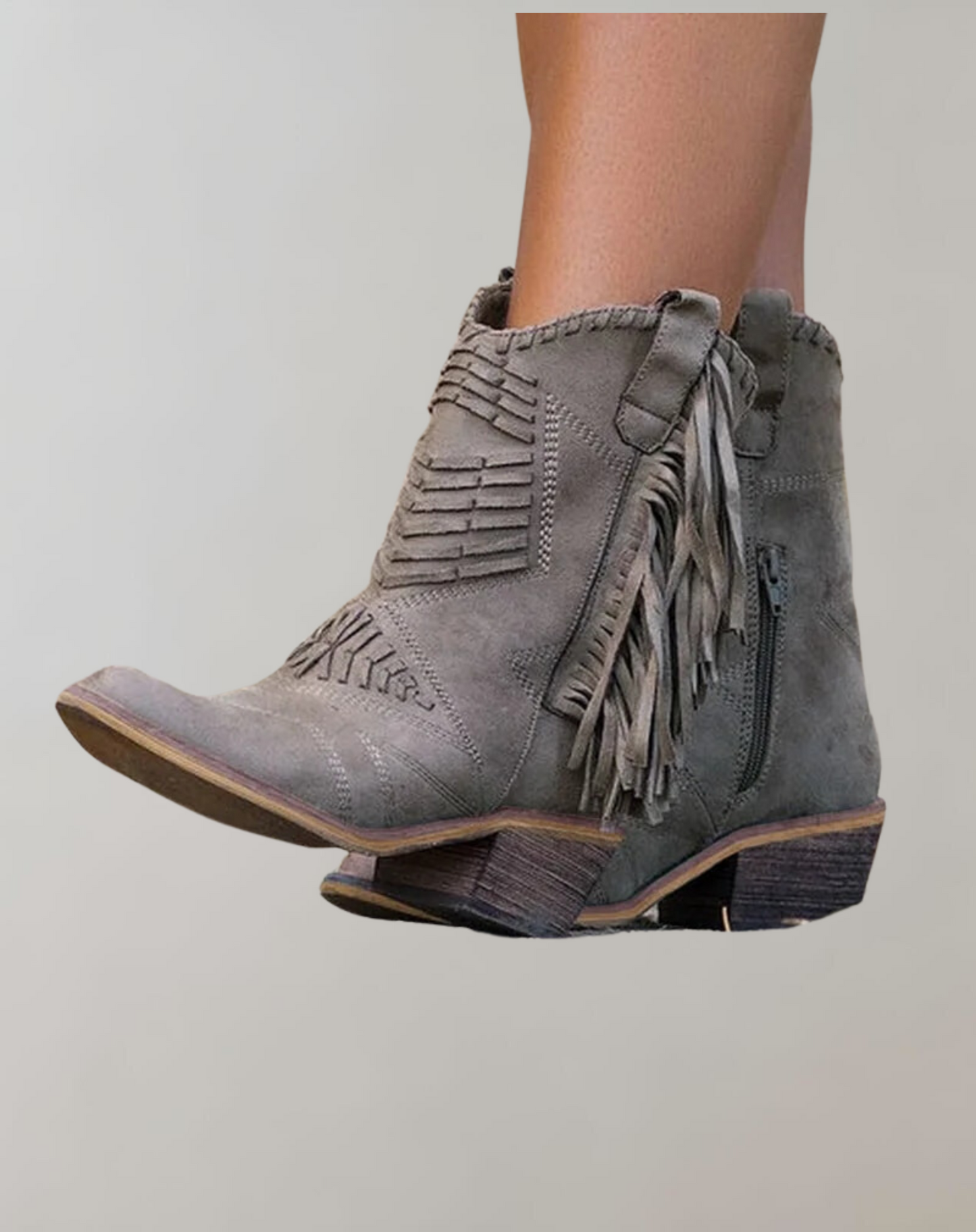ModeGeist | Mid-Tube-Fransenstiefel