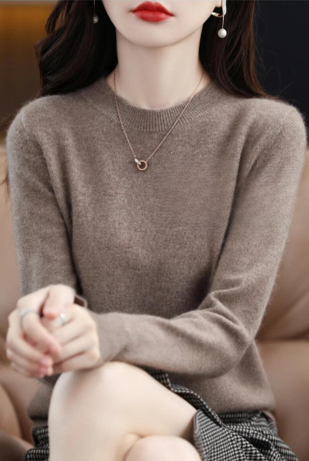 ModeGeist | Pullover - Stylischer weicher Langarm-Strickpullover