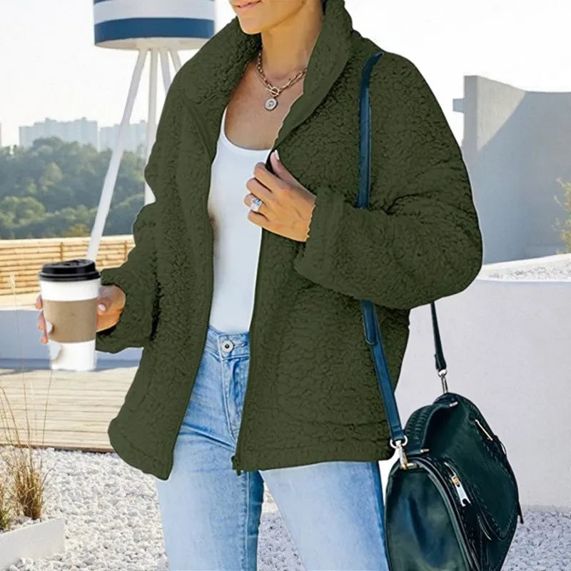 ModeGeist | Fleecejacke für Frauen Lang