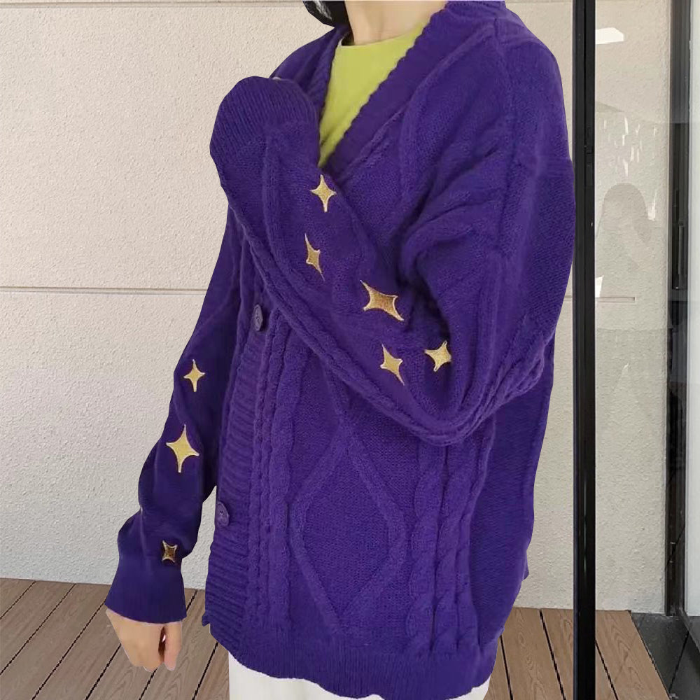 ModeGeist | Bestickter Weinlese Pullover