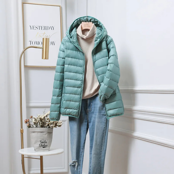 ModeGeist | Leichte Pufferjacke Kapuzen Reißverschluss Freizeitoberbekleidung