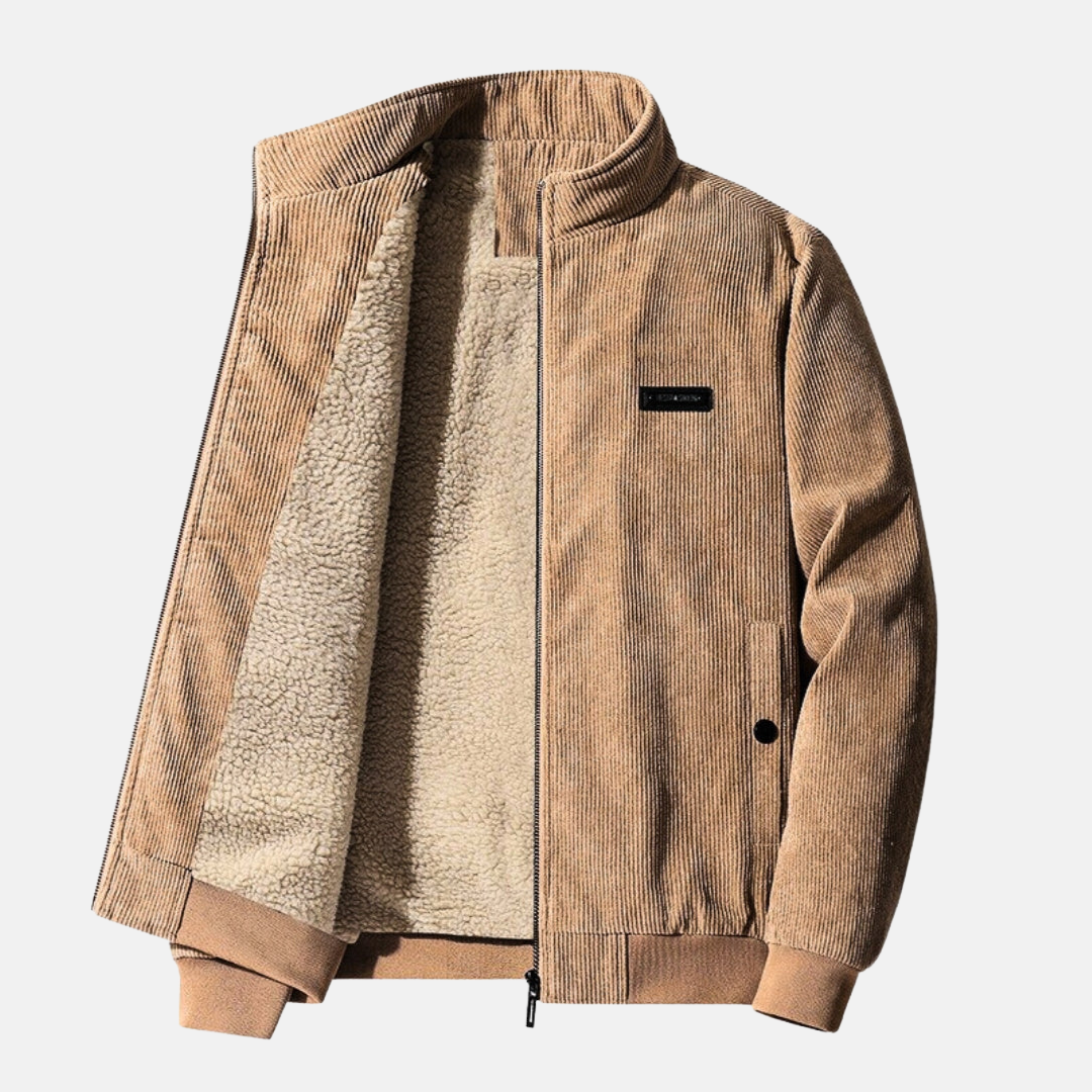 Männers Cordbomberjacke im modernen Stil