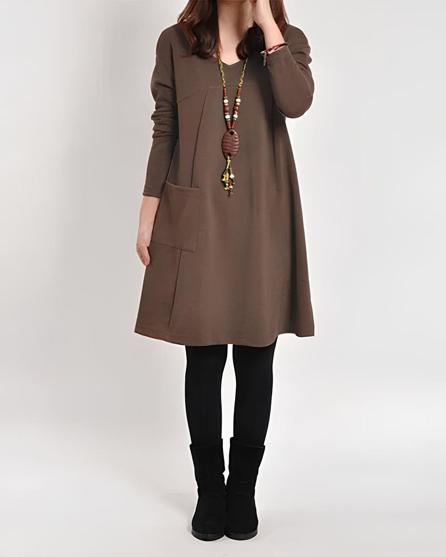 MILA: Zeitloses Kleid mit Tasche