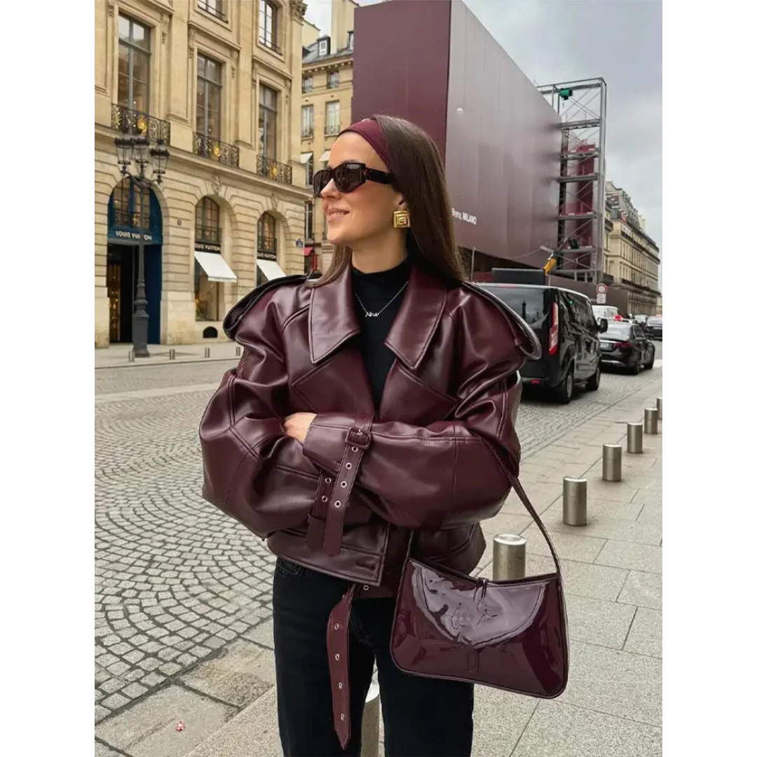 ModeGeist | Damen Warme Langarm Jacke - Kurzarm