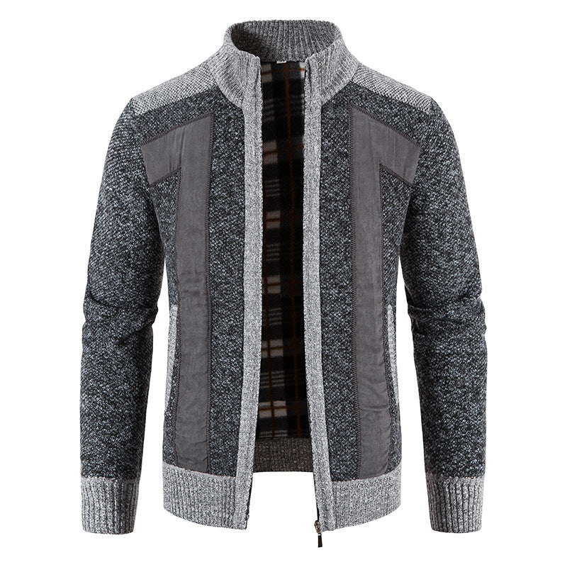 ModeGeist | Lässige Plüschjacke mit Reißverschluss für Männer