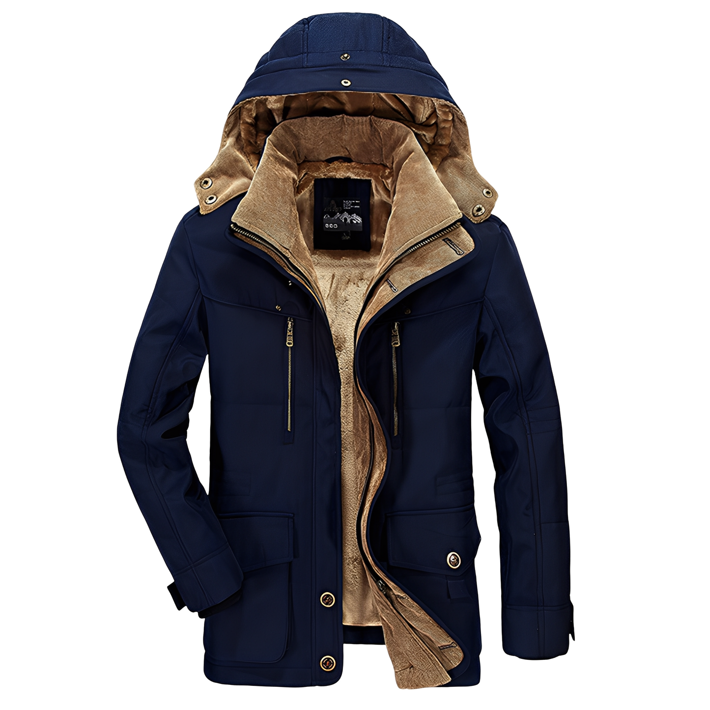 ModeGeist | Warme, Dicke Jacke mit Kapuze für Männer