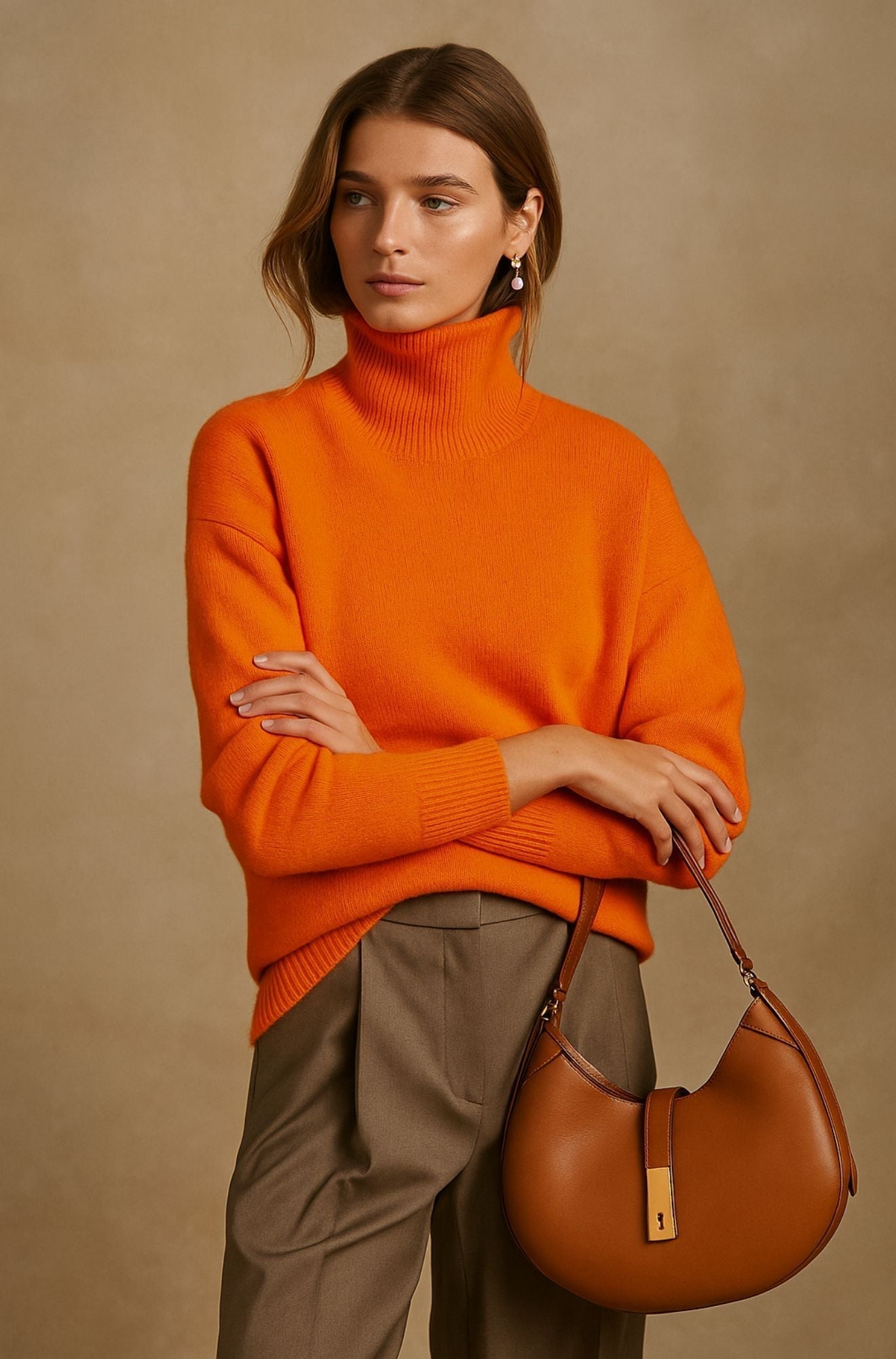 MODEGEIST Damen Pullover Leicht Weicher Strick Klassisch