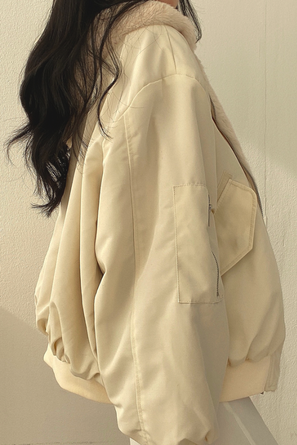 ModeGeist | Sherpa-Futter Winterjacke für Frauen