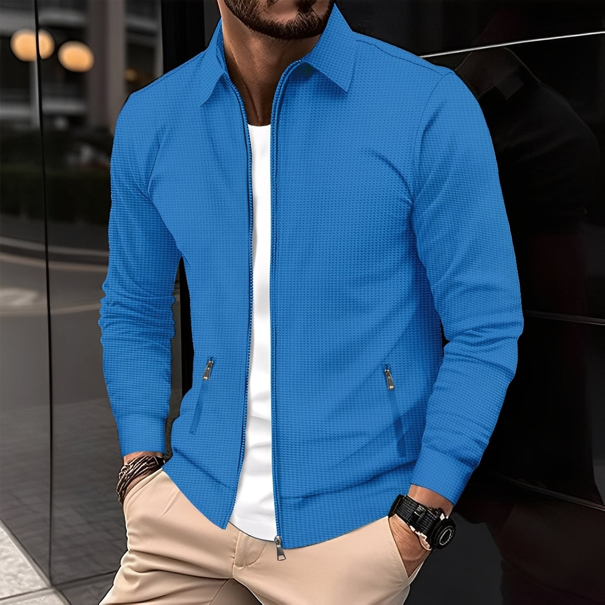 ModeGeist | Moderne Jacke mit Reißverschlusstaschen für Herren