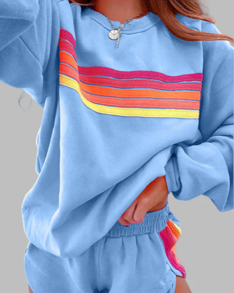 ModeGeist | Gestreiftes Pyjama-Set