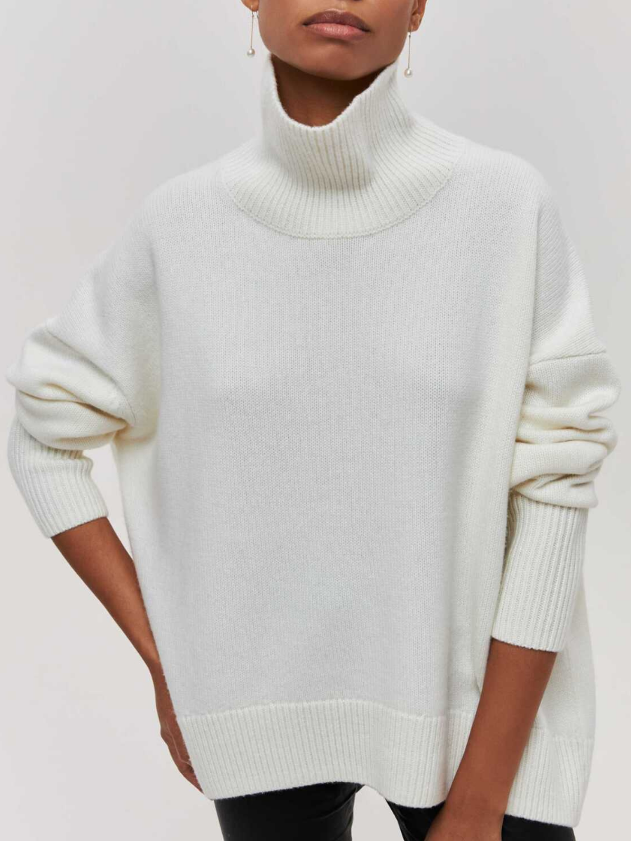 ModeGeist | Modischer Pullover mit hohem Halsausschnitt