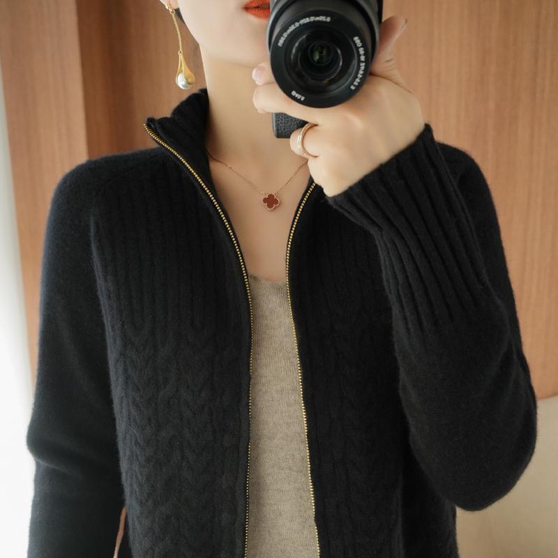 ModeGeist | Damen-Cardigan Aus Kaschmir mit Schickem Kordelzug
