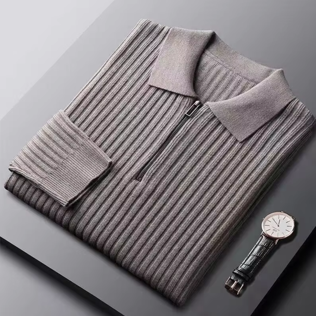 Strickpullover ARMIN mit Reissverschluss