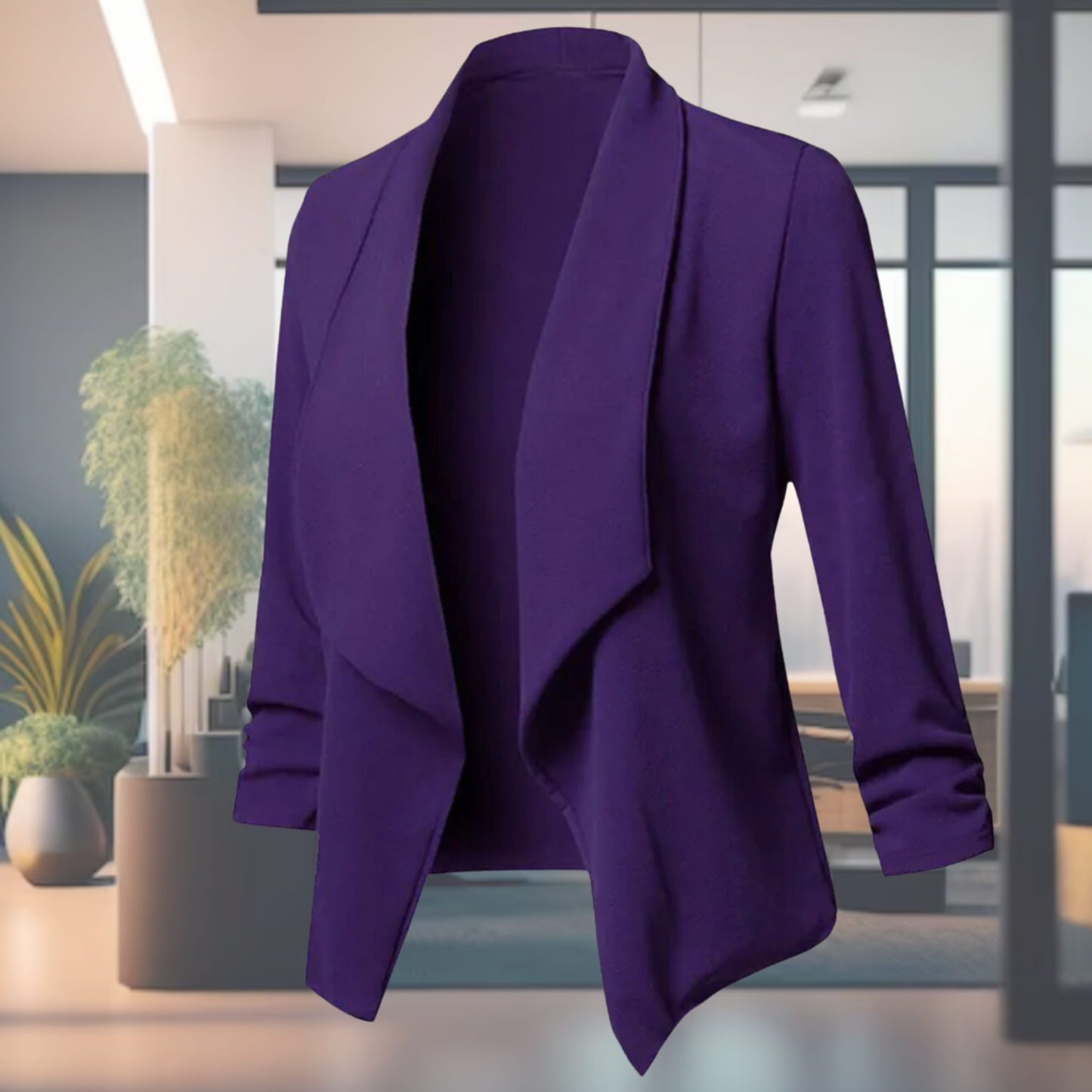 ModeGeist | Offener Damenblazer Mit Langen Ärmeln
