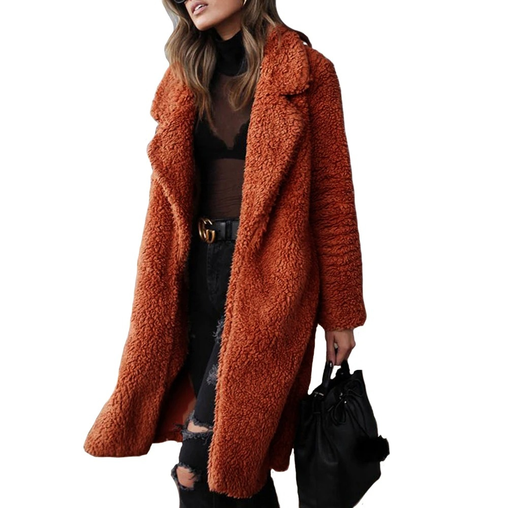 Elegante Teddyfleece Jacke für Damen Catharina | Warmer Kurzmantel mit hohem Kragen