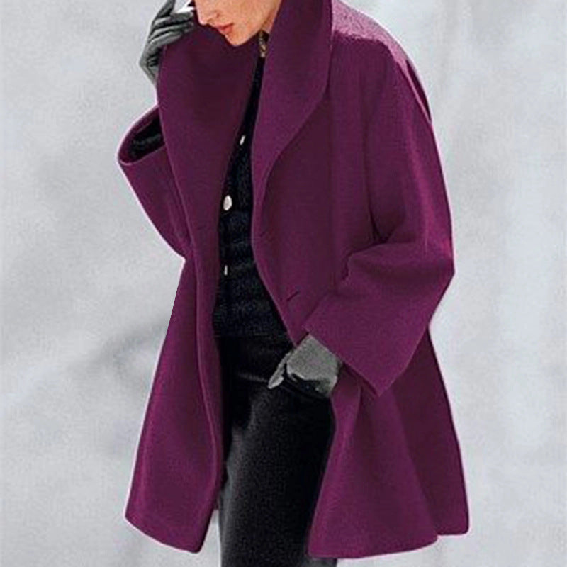 ModeGeist | Oversized Wollmantel Offene Front Eleganter Komfort