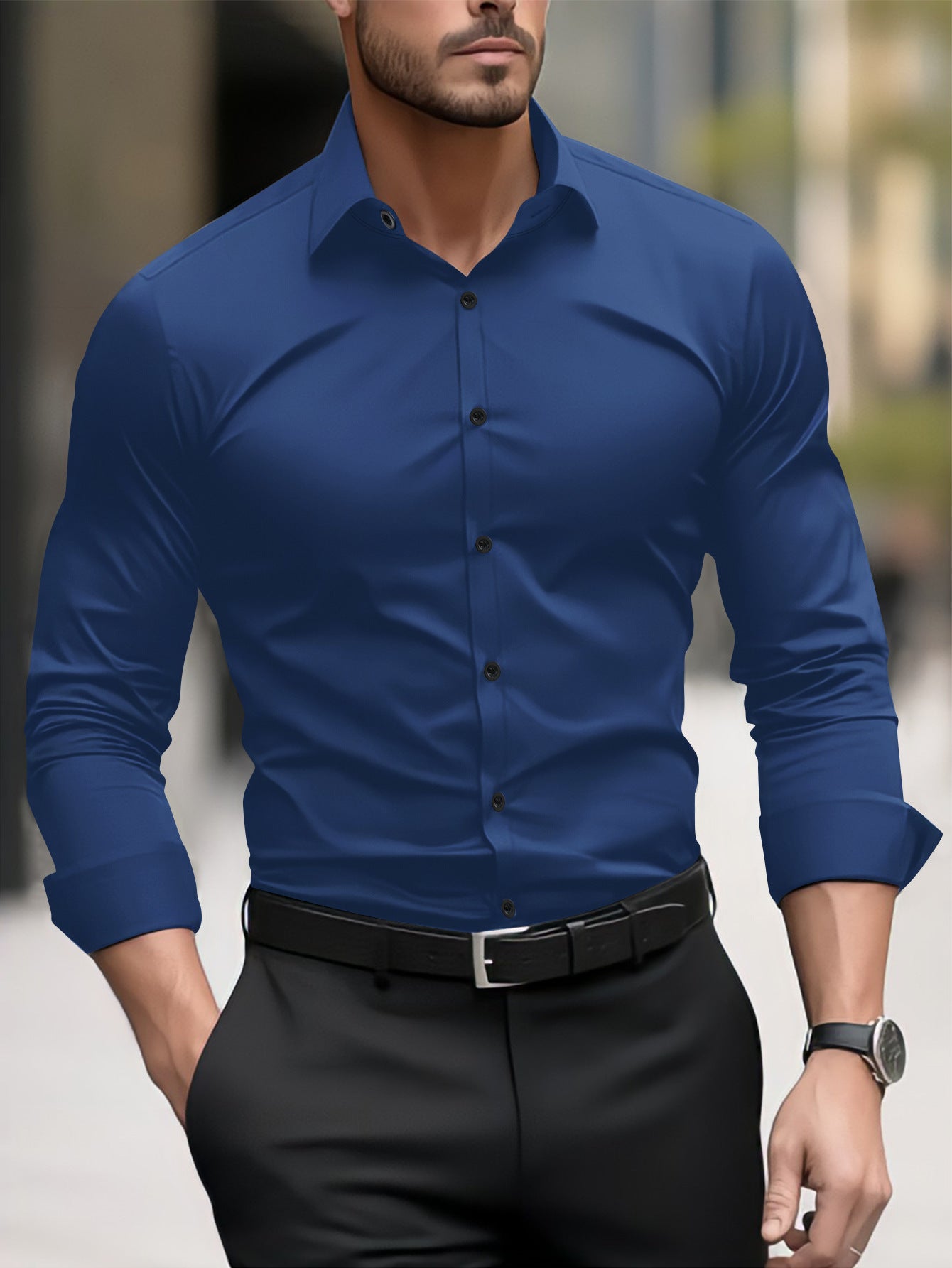 Fudus:  Casual Langarm-Businesshemd