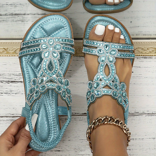 MODEGEIST Damen Boho-Sandalen verstellbar braun gepolstert