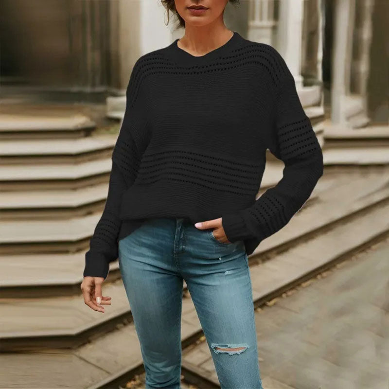 ModeGeist | Hohlstrickpullover Mit Luftigem Muster