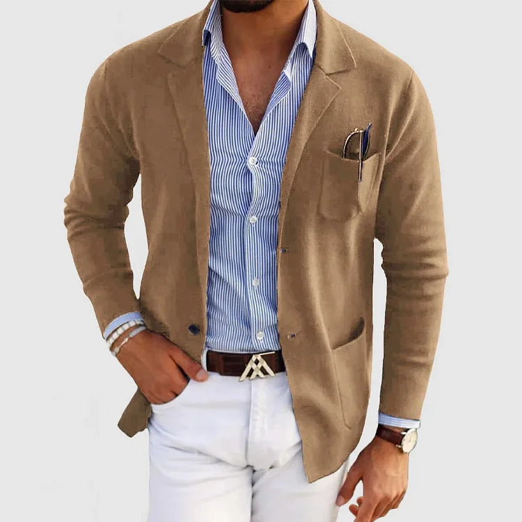ModeGeist | Eleganter Herrenblazer mit Revers und Knöpfen