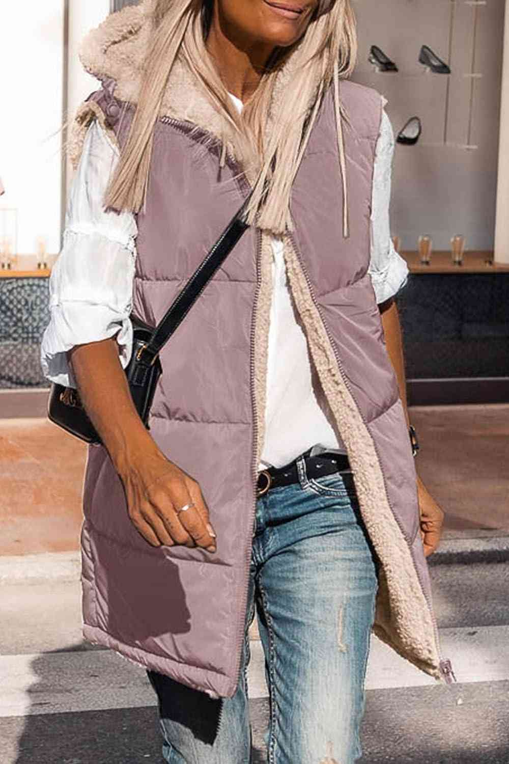 ModeGeist | Zip-Up Longline Kapuzenweste