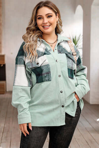 ModeGeist | Shacket Jacke - Oversized Fit - Baumwollmischung - Karomuster - Knöpfe und Taschen