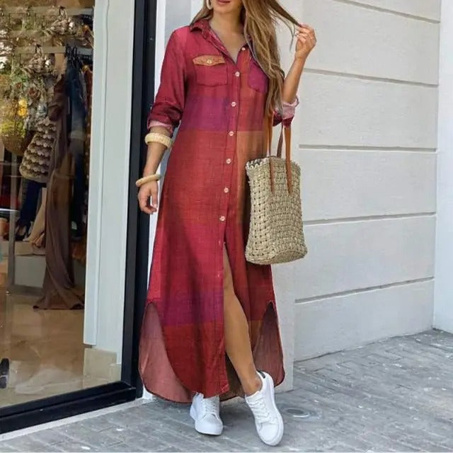 Dagmar® | Damen-Denimkleid mit Knöpfen