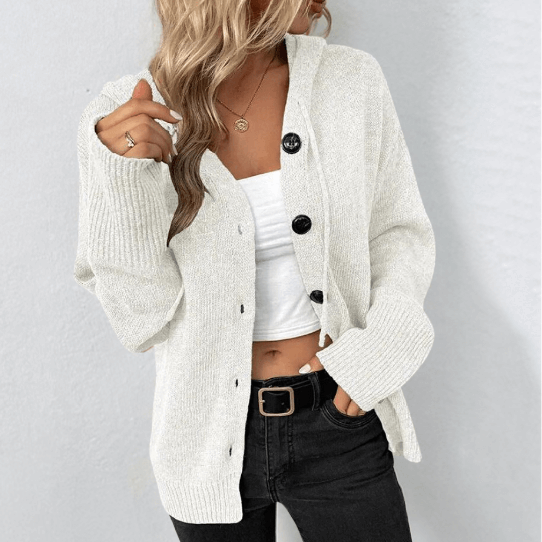 ModeGeist | Strick-Cardigan mit Knopfleiste für Damen
