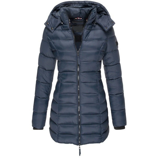ModeGeist | Daunenjacke lang Kapuze Damen