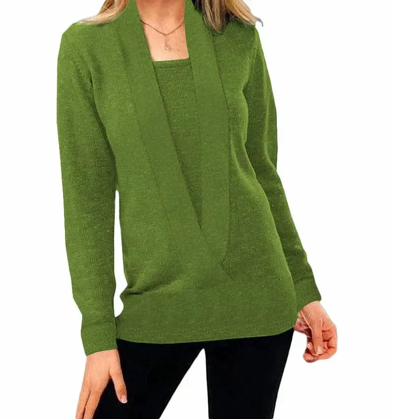 Edler Wickelpullover für Damen