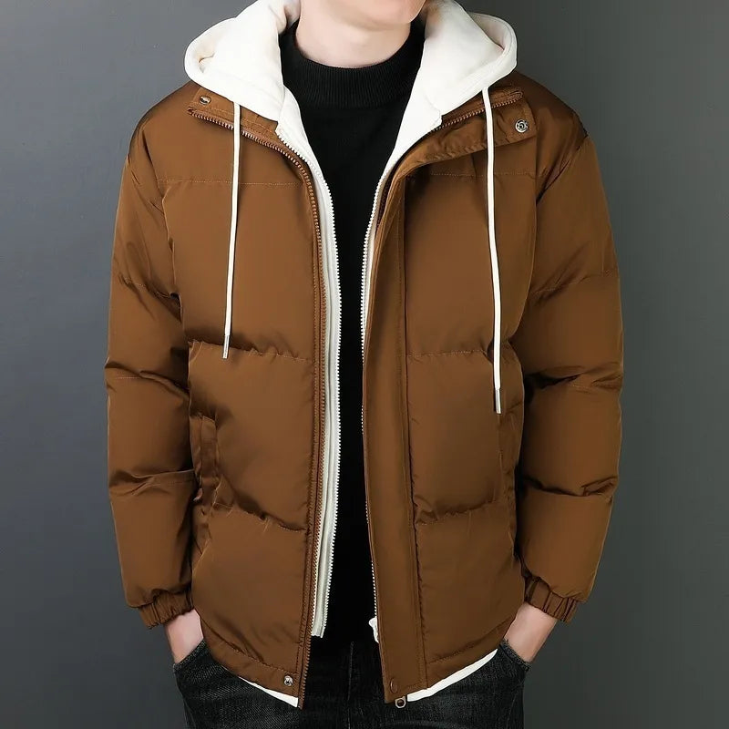 ModeGeist | Herrenjacke aus schwerem Baumwollstoff mit winddichter Kapuze