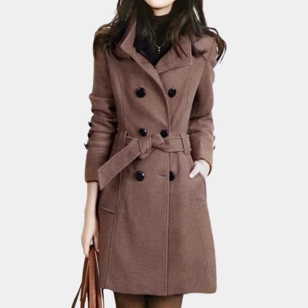ModeGeist | Eleganter Wintergürtel-Mantel für Damen