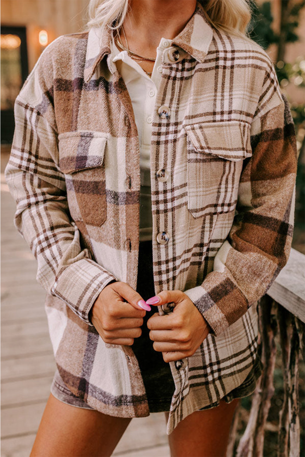 ModeGeist | Lässiges Karierter Overshirt Zeitloses Design und Komfort Perfekt für Layering