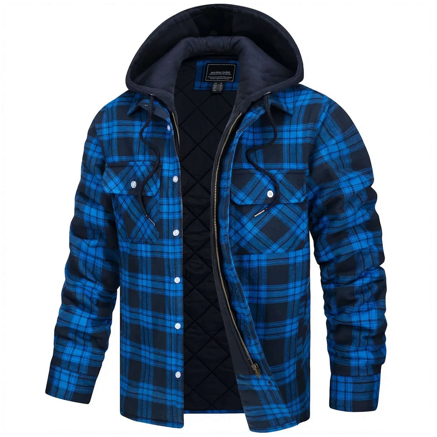ModeGeist | Herren Karierte Langarm Freizeitjacke