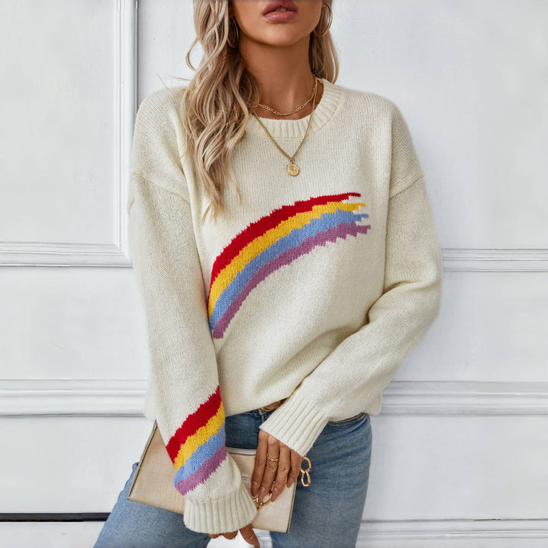 ModeGeist | Regenbogen Strickpullover