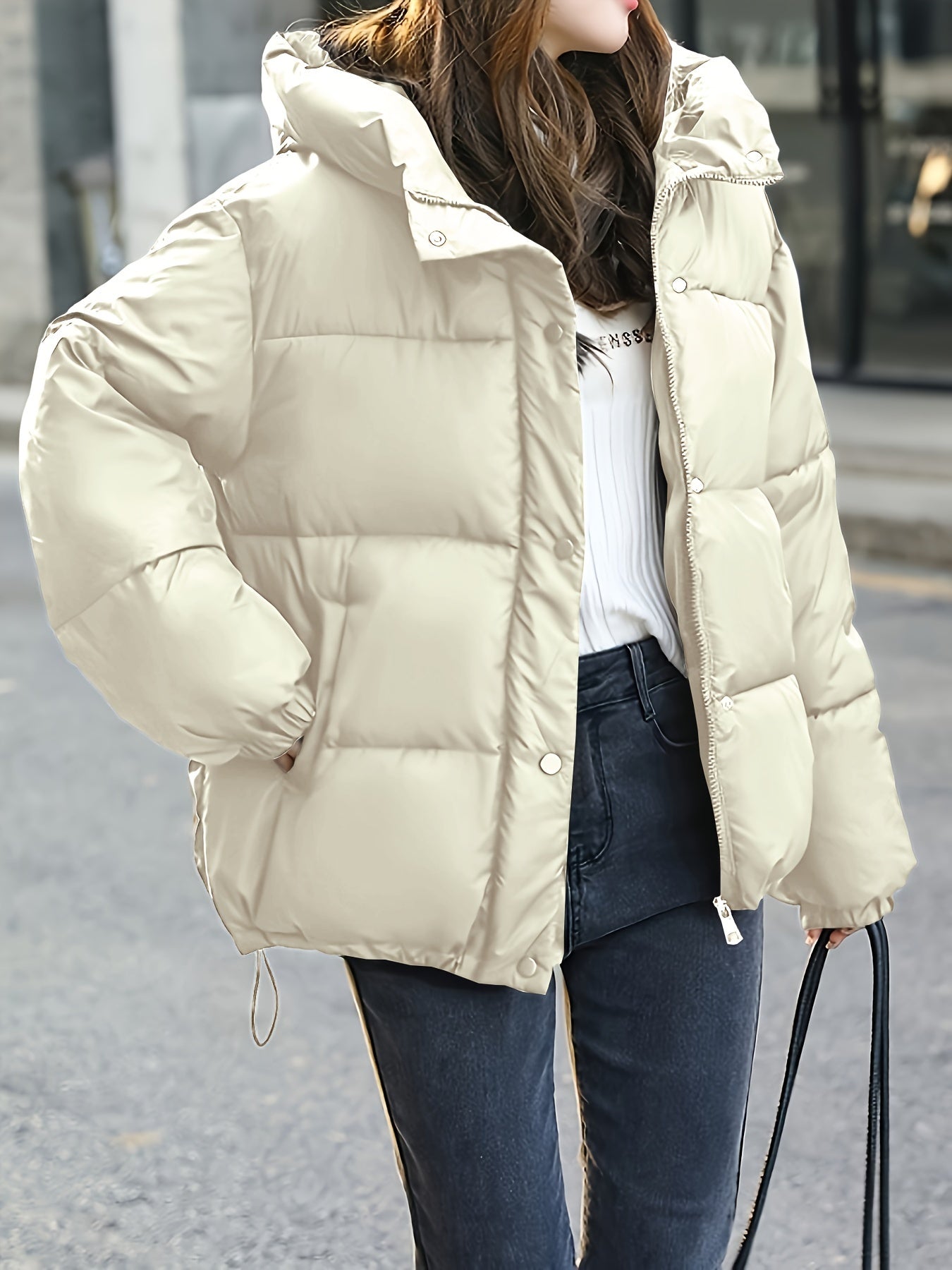 ModeGeist | Dicke Lässige Winterjacke mit Kapuze und Reißverschluss für Frauen Perfekt für Herbst-Winter