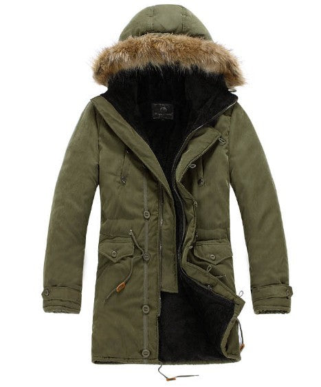 Herren funktionale Parka mit abnehmbarer Kapuze und kuscheligem Innenfutter ModeGeist