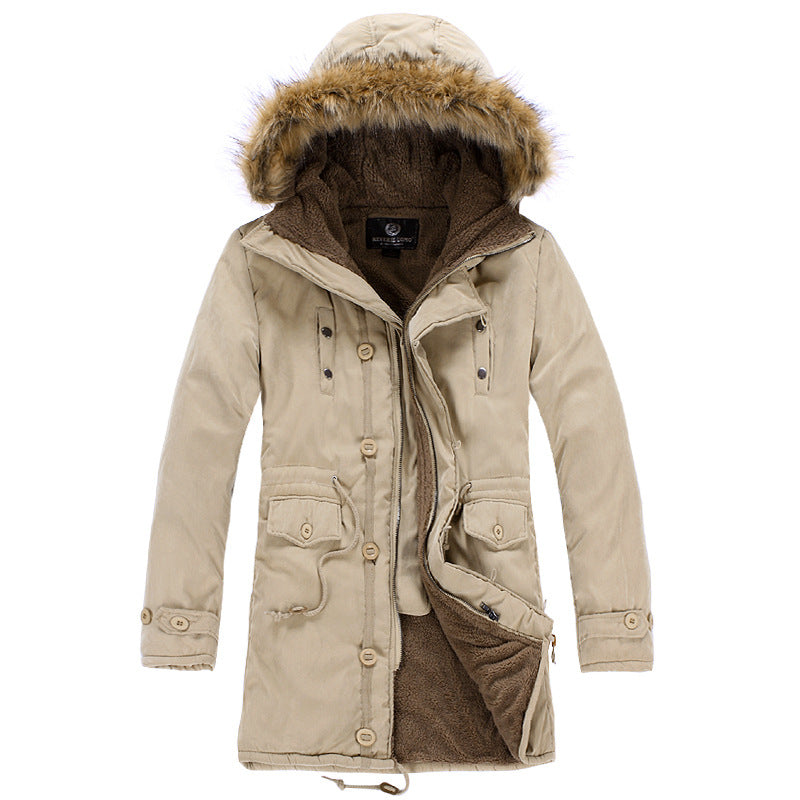 Herren funktionale Parka mit abnehmbarer Kapuze und kuscheligem Innenfutter ModeGeist