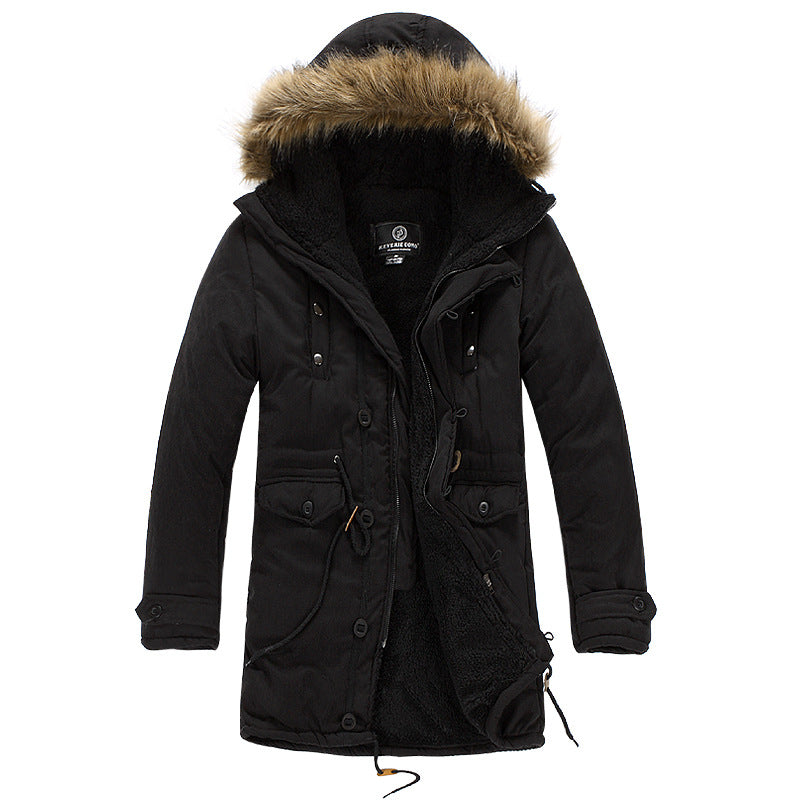 Herren funktionale Parka mit abnehmbarer Kapuze und kuscheligem Innenfutter ModeGeist