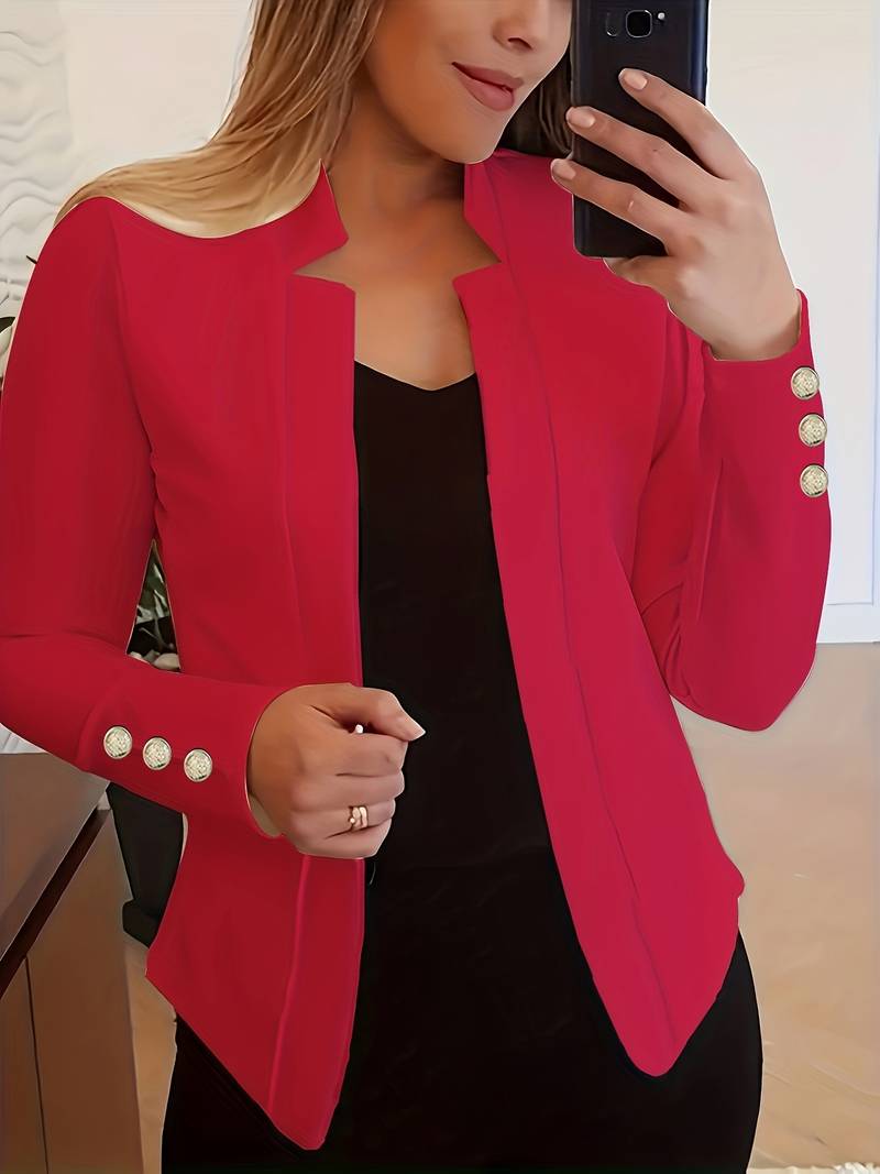 ModeGeist | Freizeit Damen Blazer Mit Knöpfen