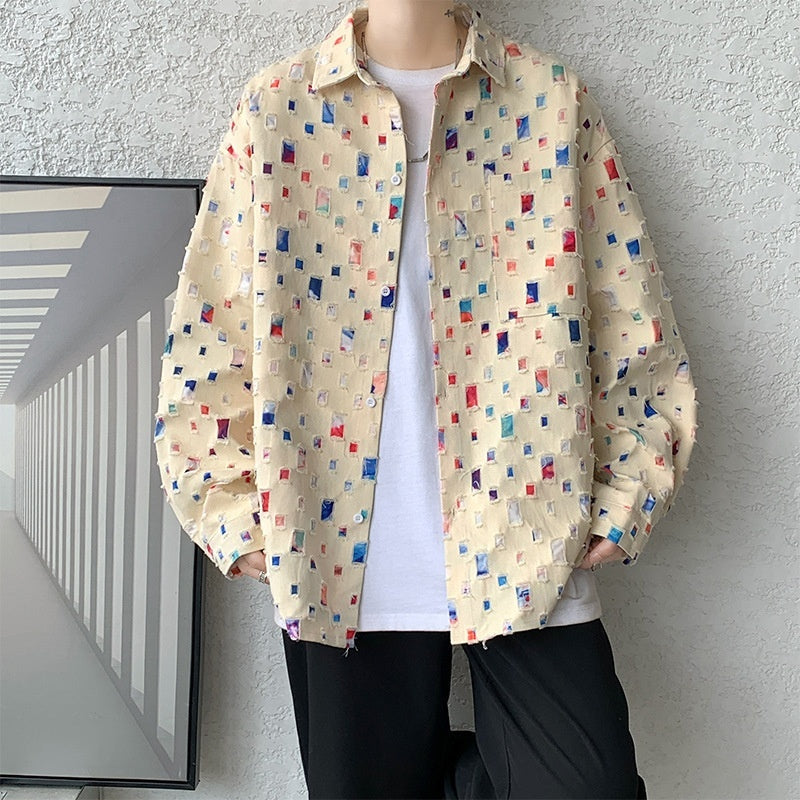 Fudus Freizeit-Langarmshirt mit Destroyed-Look