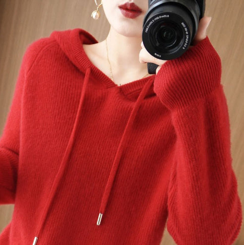 ModeGeist | Strickpullover mit Kapuze Weicher Strick Lässige Passform