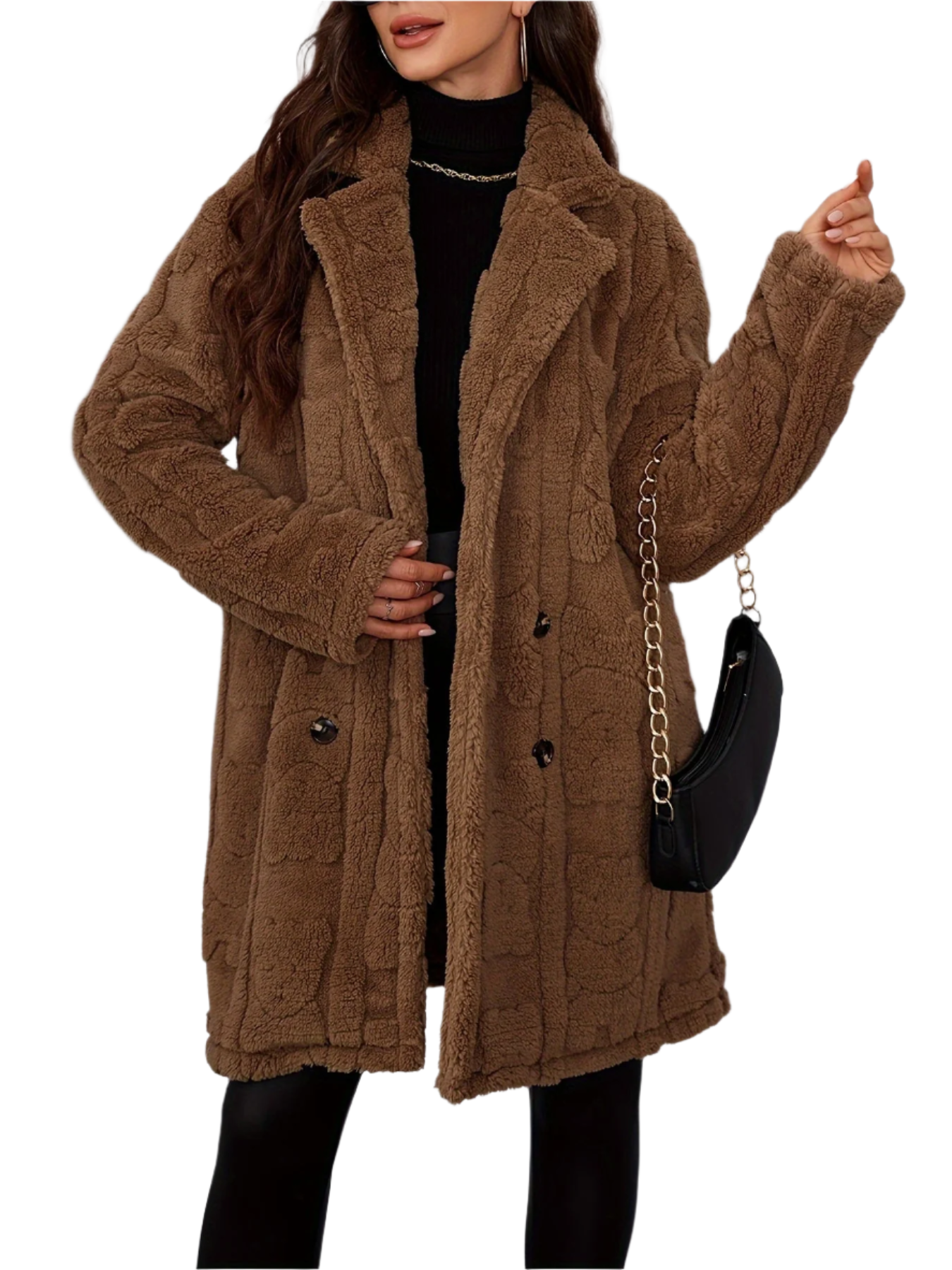 ModeGeist | Elegante Damen Brauner Pelzmantel