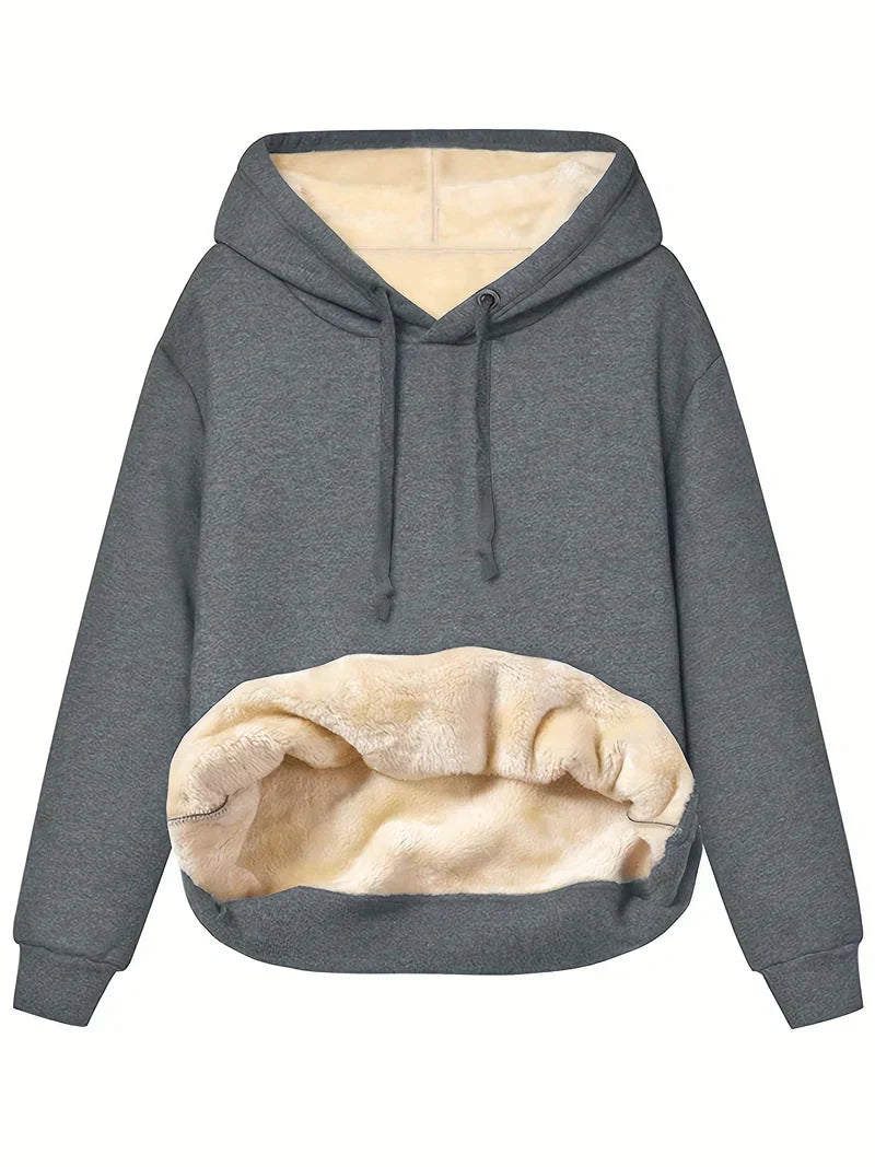 Moa Kapuzenpulli mit Mantelkragen
