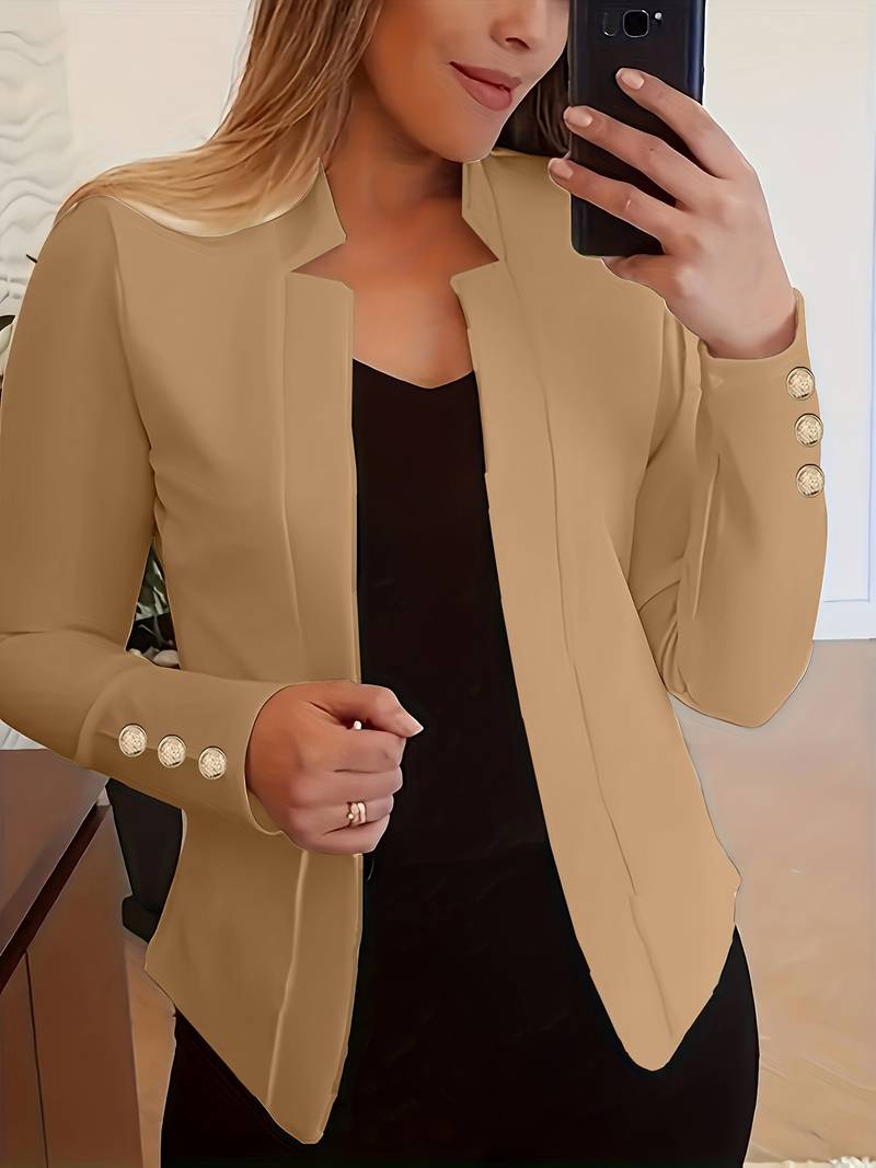 ModeGeist | Freizeit Damen Blazer Mit Knöpfen