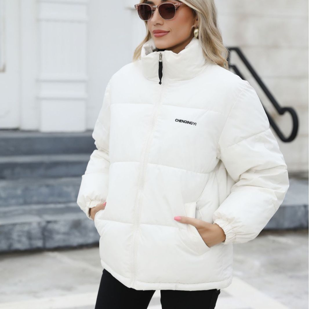 ModeGeist | Winddichte Baumwoll-Pufferjacke mit Rollkragen