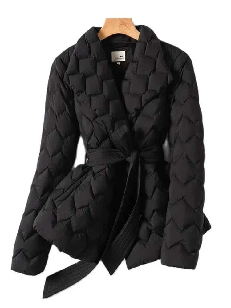 ModeGeist | Damen Gürtel-Mittel-Länge Pufferjacke